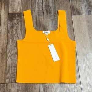 525 America Women's Cropped Yellow Tank Top - size Small